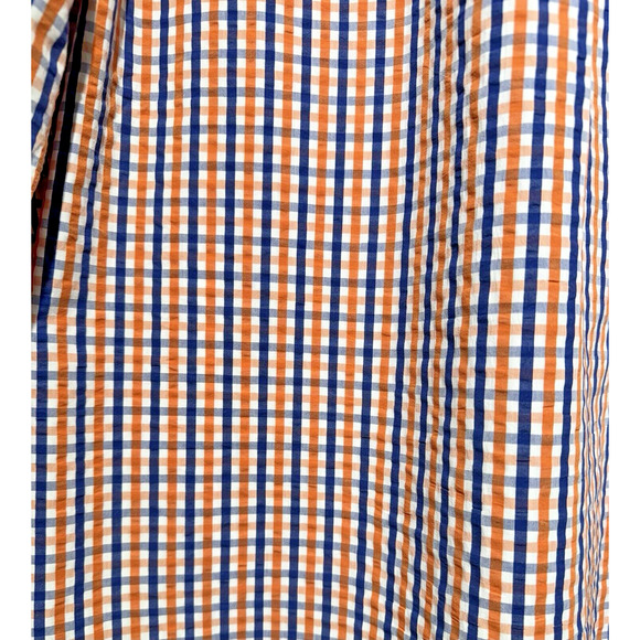 BROOKS BROTHERS MEN'S GATOR BLUE/ORANGE BUTTON DOWN SHIRT XXL - Picture 9 of 11